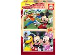 Educa Puzzle In Legno Mickey E Amici 2X50 Pezzi