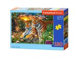 Castorland Puzzle Della Famiglia Tiger 180 Pezzi