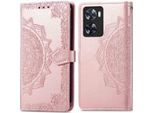 Oppo A57S/Oppo A57 Sleeve - Pelle Finta - Flip Cover Imoshion - Finitura Oro Rosa