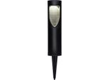 Luce Solare Con Led Bianco Caldo, Batteria Ricaricabile Da 6 A 8 Ore, Con Picchetto A Terra, Sensore Crepuscolare, (H) Circa 44 Cm, Nero