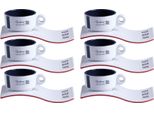 Tazza Da Caffè Espresso Con Sottobicchiere A Onda, Melamina, Venezia - Set Di 6