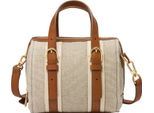 Fossil Borsa A Tracolla Borsetta Carlie Mini Satchel Natural Brown Beige