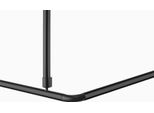 Supporto A Soffitto In Alluminio Nero Senza Barriere, Lunghezza Extra 120 Cm! Per Asta Doccia Angolare