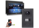 Videocitofono Ip Goliath: Casa Bifamiliare Da 10 Pollici, Display, Antracite : 10 Pollici In Nero : Scatola Da Incasso : 4 Connessioni Poe Tramite:: 4 Poe Selezione Monitor: 10 Pollici In Nero Scatola Di Montaggio Campanello: Scatola Da Incasso