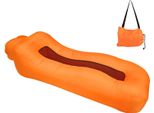 Topchances Amaca Gonfiabile, Materasso Impermeabile Da Campeggio, Letto D'aria, Divano D'aria Per La Spiaggia, I Viaggi, Il Cortile, Il Lago, I Picnic E L'interno, Arancione