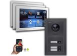 Videocitofono Ip Goliath: 10 Pollici Casa Trifamiliare, App Per Smartphone, Antracite : Scatola Da Incasso : 10 Pollici In Bianco : 4 Connessioni Poe Via:: 4 Selezione Monitor Poe: 10 Pollici In Bianco Scatola Di Montaggio Campanello: Scatola Da Incasso