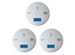 Swanew 3X Co Medler Rilevatore Di Fumo Allarme Antincendio Pausa E Test Pulsante Indicatore Di Batteria Bianco