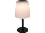 Lampada Led Solare 30 Cm - Bianco Caldo - Lampada Da Tavolo Con Base Nera