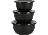 Ciotola In Acciaio Inox 3 Con Coperchio - Colore: Nero