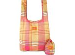 Oilily Borsa Shopper Toto Folding Tote Penelope Check Warm Olive Multicolore