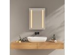 Specchio Da Bagno Emke Con Illuminazione A Led Luce Bianca Fredda E Calda, Specchio Da Bagno Antiappannamento Funzione Interruttore A Pulsante Specchio Da Parete
