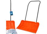 Kotarbau® Pala Da Neve Con Ruote Pala Da Neve 80 Cm Vassoio Da Neve Con Bordo In Profilo Di Alluminio Pala Da Neve Con Manico In Metallo Eco Orange Lama Da Neve