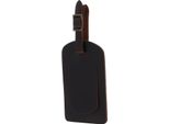 Buckle & Seam Pelle Pendente Accessori Da Viaggio Safar Lugage Tag Brown Marrone Scuro
