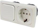 C-Line Presto Inprojal Cbe Presa Di Corrente Interruttore Schuko + Cornice Di Copertura + Presa Iso 220 / 230 Volt Bianco