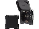 C-Line Presto Inprojal Cbe Presa Schuko + Coperchio Incernierato 220 / 230 Volt Nero