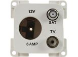 C-Line Presto Inprojal Cbe Presa Di Corrente 12 Volt Tv Satellitare Caravan Camper Caravan Bianco