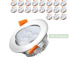 Jopassy 20X 3W Bianco Caldo Led Faretti Da Incasso Faretti Da Incasso Soffitto Led Faretti Da Soffitto Faretti Da Incasso Faretti Da Incasso Per Bagno Cucina Camera Da Letto