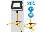 Jopassy Led Proiettore Da Costruzione Proiettore Da Lavoro Con Treppiede 20W Bianco Freddo