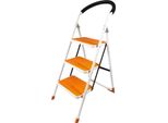 Scaletta Strend Pro WRH2062, 3 Gradini, Portata 150 Kg, Arancione