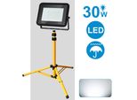 Jopassy Led Proiettore Da Costruzione Proiettore Da Lavoro Con Treppiede 30W Bianco Freddo