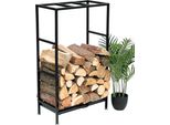 Dandibo Porta Legna Da Ardere Interno In Metallo Nero Porta Legna Da Ardere 80 Cm Con Cassetto 96356 Cesto Per Legna Porta Legna Da Ardere Porta Legna Da Ardere