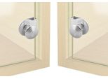 Set Di 2 Maniglie Per Porte In Vetro L Maniglia Per Armadietti In Vetro | Maniglia Per Porte In Vetro - Fissaggio Con Vite [Senza Forare] - Maniglie Per Armadietti, Cassetti E Vetrine In Vetro | Pomello Per Porte In Vetro | Maniglia Per Porte Da Doccia | Spessore Porta 5-8Mm