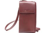 Esquire Pelle Portafoglio Borsa Per Cellulare Peru Phone Wallet Bag Red Bordeaux