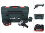 Metabo W 18 L Bl 9-125 Smerigliatrice Angolare A Batteria 18 V 125 Mm Brushless + 1X Batteria 5,5 Ah + Metabox - Senza Caricabatterie