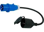 Cavo Adattatore Adaper Da Spina Cee A Attacco Schuko Caravan Camper Roulotte Barca 230V 3X 2,5 Mm²