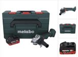 Metabo W 18 L Bl 9-125 Smerigliatrice Angolare A Batteria 18 V 125 Mm Brushless + 1X Batteria 8,0 Ah + Metabox - Senza Caricabatterie