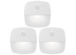 3 Pezzi Led Luce Notturna A Batteria Bianca Con Rilevatore Di Movimento Per Scale, Camera Da Letto, Corridoio