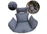 Cuscino Per Sedia Sospesa, Cuscino Per Altalena In Polyrattan / Rattan, Cesto Per Altalena, Cesto Per Altalena, Solo Cuscino, Cuscino Per Schienale - Grigio Scuro