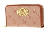 U.S. Polo Assn. Portafoglio Hampton Zip Wallet Tan Marrone Chiaro