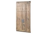 MASSIVMOEBEL24 | Wandgarderobe Mango 100X8X190 Whitewash Lackiert Railway #3008