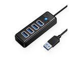 Orico PW4U-U3-015-BK-EP Hub Adapter Usb A 4X Usb 3.0, 5 Gbps, Con 4 Porte Usb 3.0 0,15 M Nero