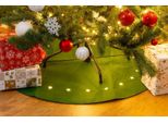 Tappeto Magichome Natale, Verde, Per Albero Di Natale, Con Stelle, 22X Led, Bianco Caldo, 2Xaa, 90 Cm