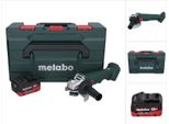 Smerigliatrice Angolare A Batteria Metabo W 18 L 9-125 18 V 125 Mm + 1X Batteria 10,0 Ah + Metabox - Senza Caricabatterie