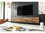 Minio, Mobile Tv, Lavagna Tv "Donna"", Con Illuminazione Led, In Piedi, Sospeso, 180 Cm, Rovere Wotan"