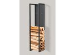 Dandibo Porta Legna Da Interno In Metallo Nero Porta Legna 100 Cm Con Parete Posteriore Appeso Alla Parete 96357 Cesto Per Legna Porta Legna Per Caminetto Porta Legna