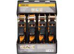 Cinghia Di Fissaggio Strend Pro, A Cricchetto, 25 Mm, L-4,5 M, Max. 500 Kg, Conf. 4 Pz