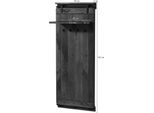 MASSIVMOEBEL24 | Wandgarderobe Mango 59X32X145 Beige Lackiert Railway #3009