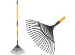 Rastrello Per Foglie Strend Pro LR002AF, 22 Denti, A Ventaglio, Manico In Fibra Di Vetro 1500 Mm