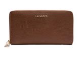 Lazarotti Pelle Portafoglio Bologna Leather Zip Around Wallet With 16 Card Slots Brown Marrone