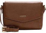 Lazarotti Pelle Borsa A Tracolla Bologna Leather Flat Crossbody Bag Brown Marrone