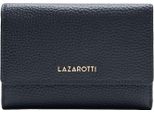Lazarotti Pelle Portafoglio Bologna Leather Zip Wallet With 15 Card Slots Navy Blu Scuro