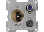C-Line Presto Inprojal Cbe Presa Di Corrente 12 Volt Tv Satellitare Caravan Camper Caravan Argento