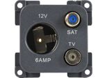 C-Line Presto Inprojal Cbe Presa Di Corrente 12 Volt Tv Satellitare Caravan Camper Caravan Antracite