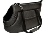 Borsa Da Trasporto Per Cani E Gatti | Borsa A Tracolla Per Animali Domestici Con Cinghia Elastica Con Moschettone | Fino A 10 Kg | | M | Nero