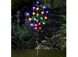 Spina Solare A Led Per Fiori Di Ciliegio - 80 Cm - Illuminazione Decorativa Da Giardino Con 20 Led Colorati - Bastone Luminoso Decorativo A Fiori Per Balcone E Terrazza
