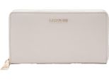 Lazarotti Pelle Portafoglio Bologna Leather Zip Around Wallet With 16 Card Slots Cream White Avorio